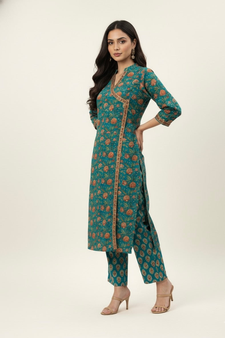 Angrakha  Pure Cotton Pant Sets  LC0117