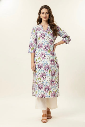 Angrakha Two Piece cotton Flex Floral Print pant sets   FL0193