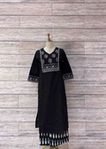 Solid Base Cotton Dupatta Set - CS055