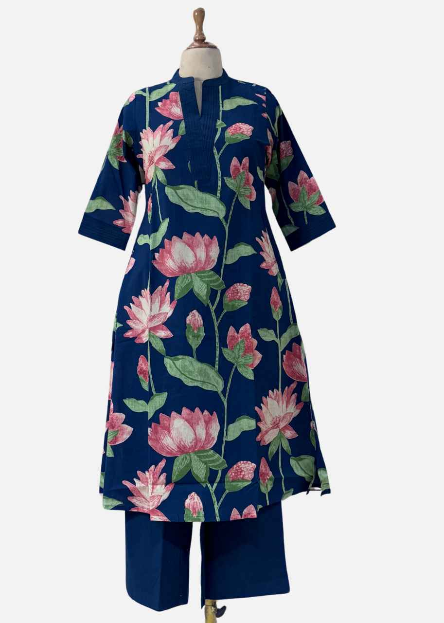Cotton Floral Print Two Piece Pant Sets - PS012