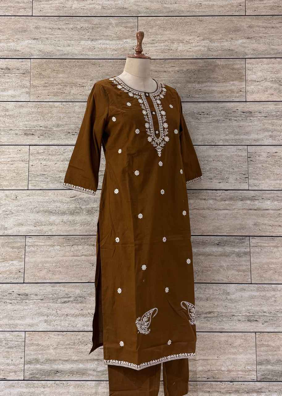 Solid Base Cotton Dupatta Set - CS052