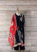 Ikkat Print Rayon Dupatta Set - RK006