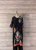 Ikkat Print Rayon Dupatta Set - RK006