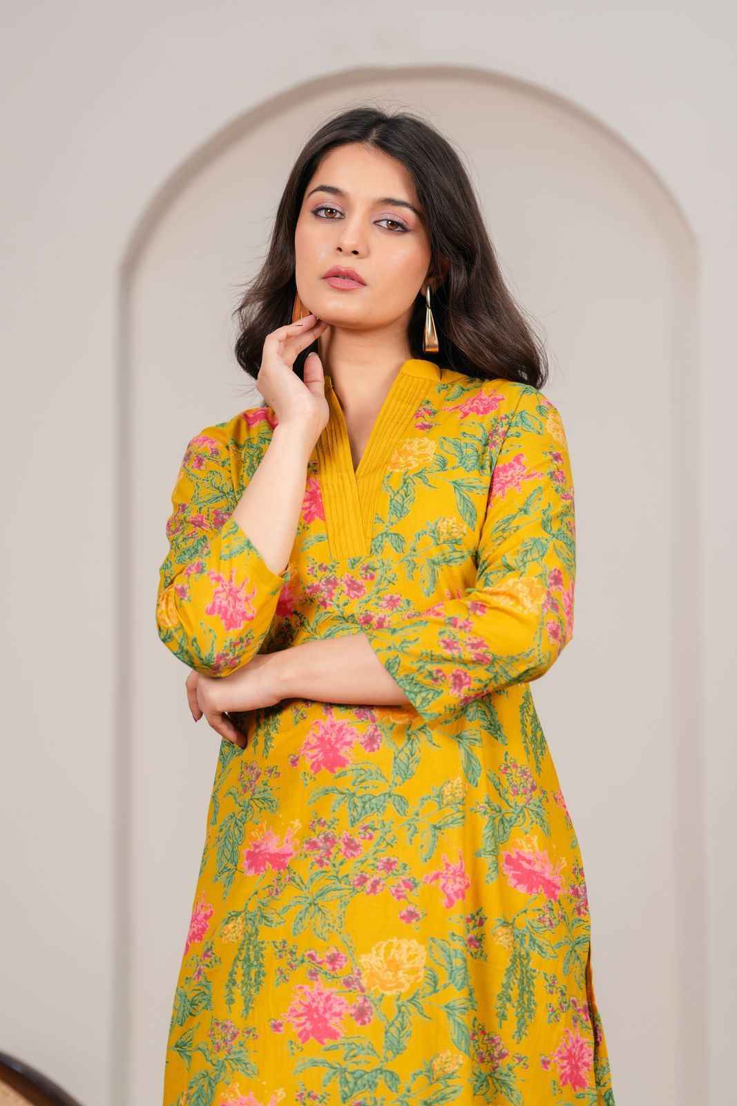 Two Piece Pant Set with Floral Print