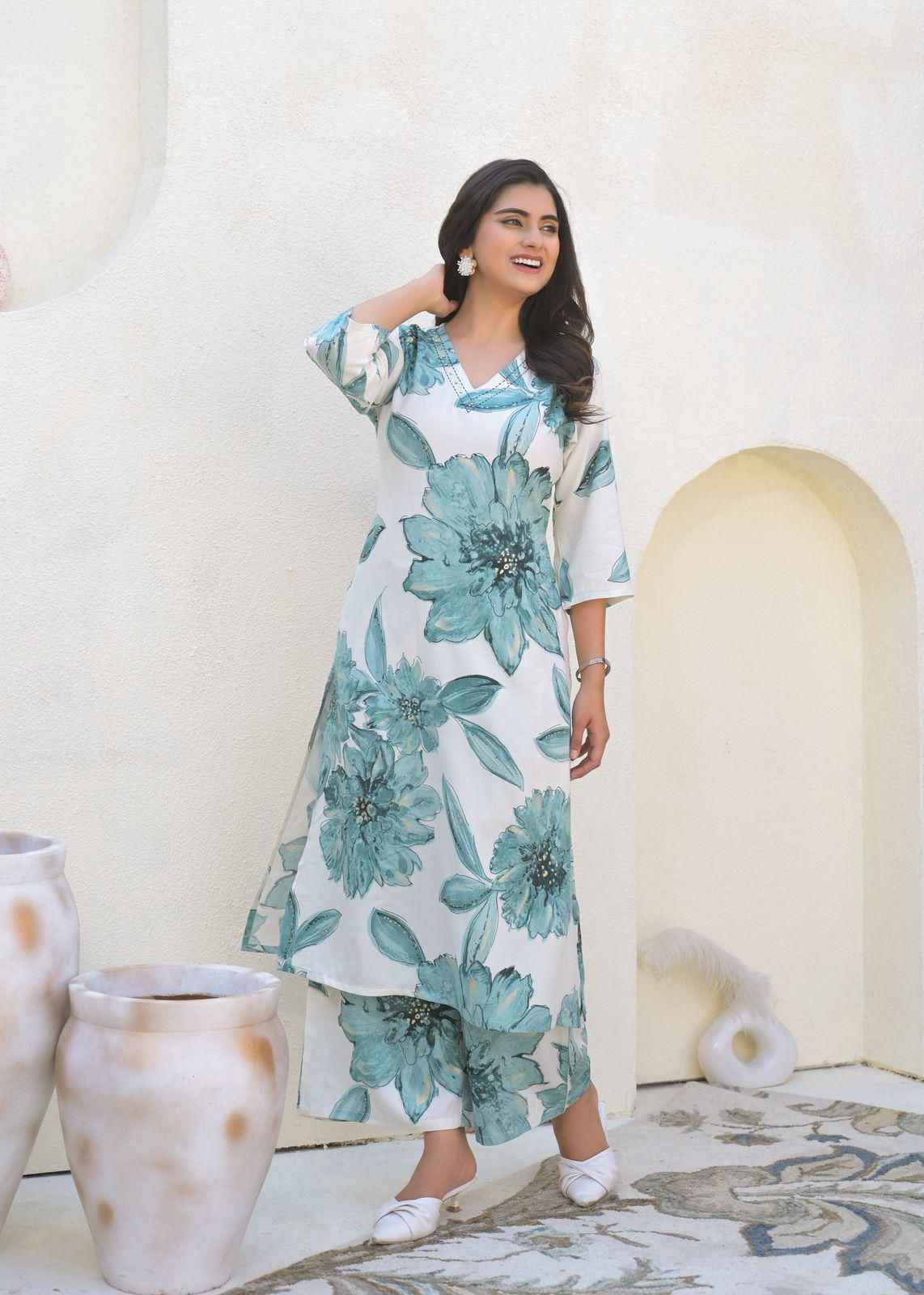 Pure Rayon Two Piece Co Ord Set
