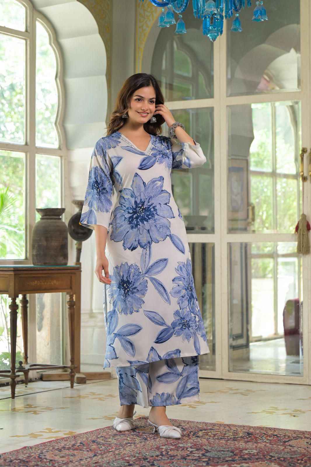 Pure Rayon Two Piece Co Ord Set