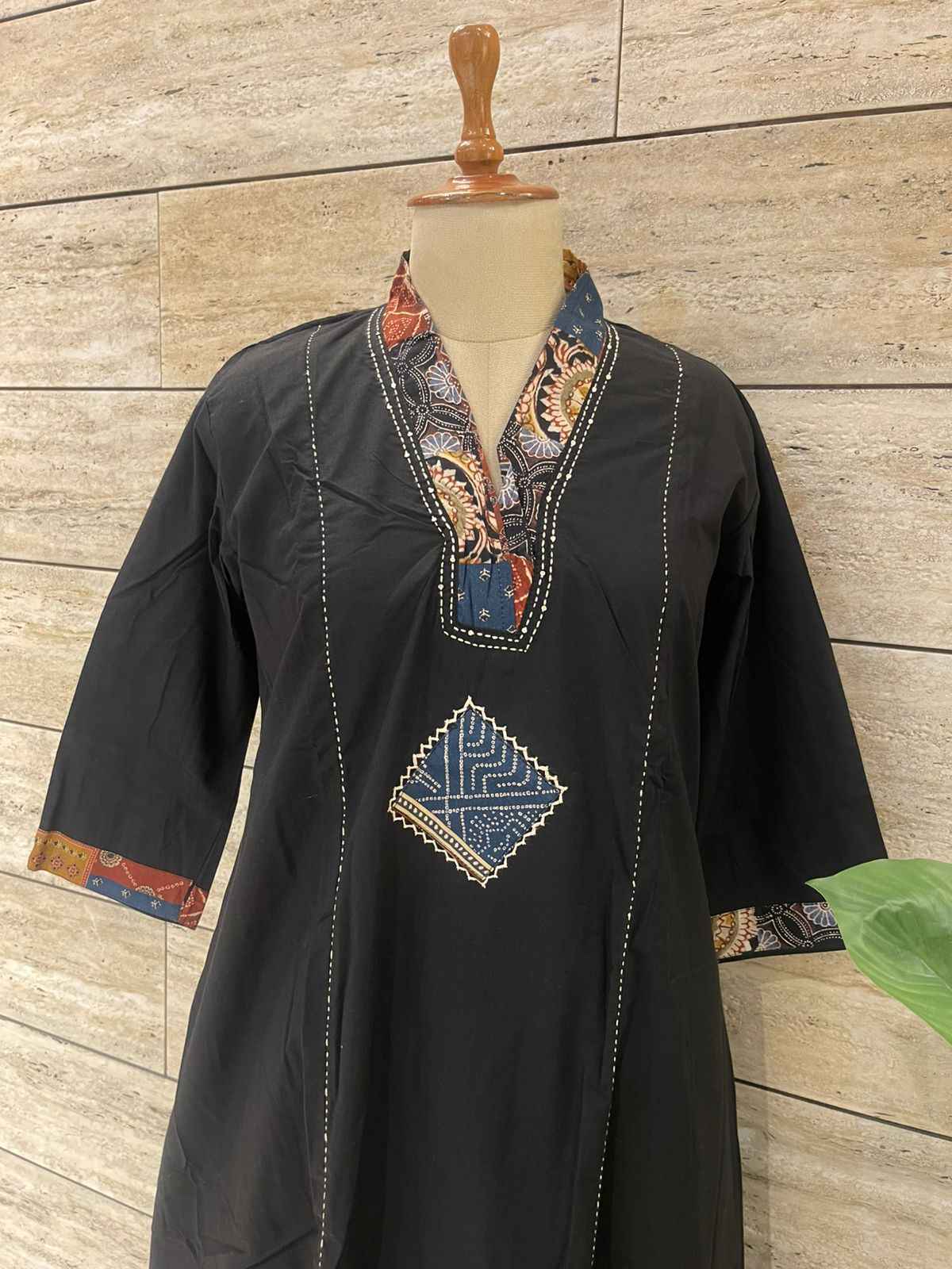 Pure Cotton A Line Applique Dupatta Set