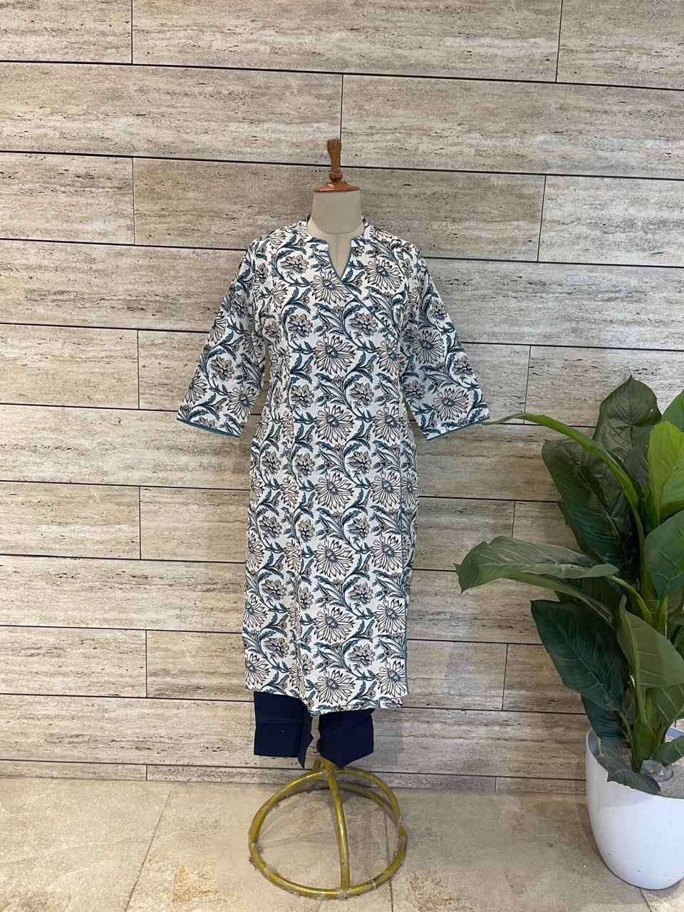 Angrakha Two Piece Pure Cotton Pant Set AFR009