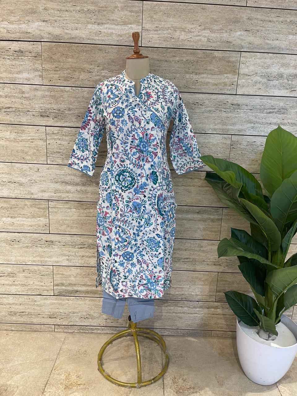 Angrakha Two Piece Pure Cotton Pant Set AFR014