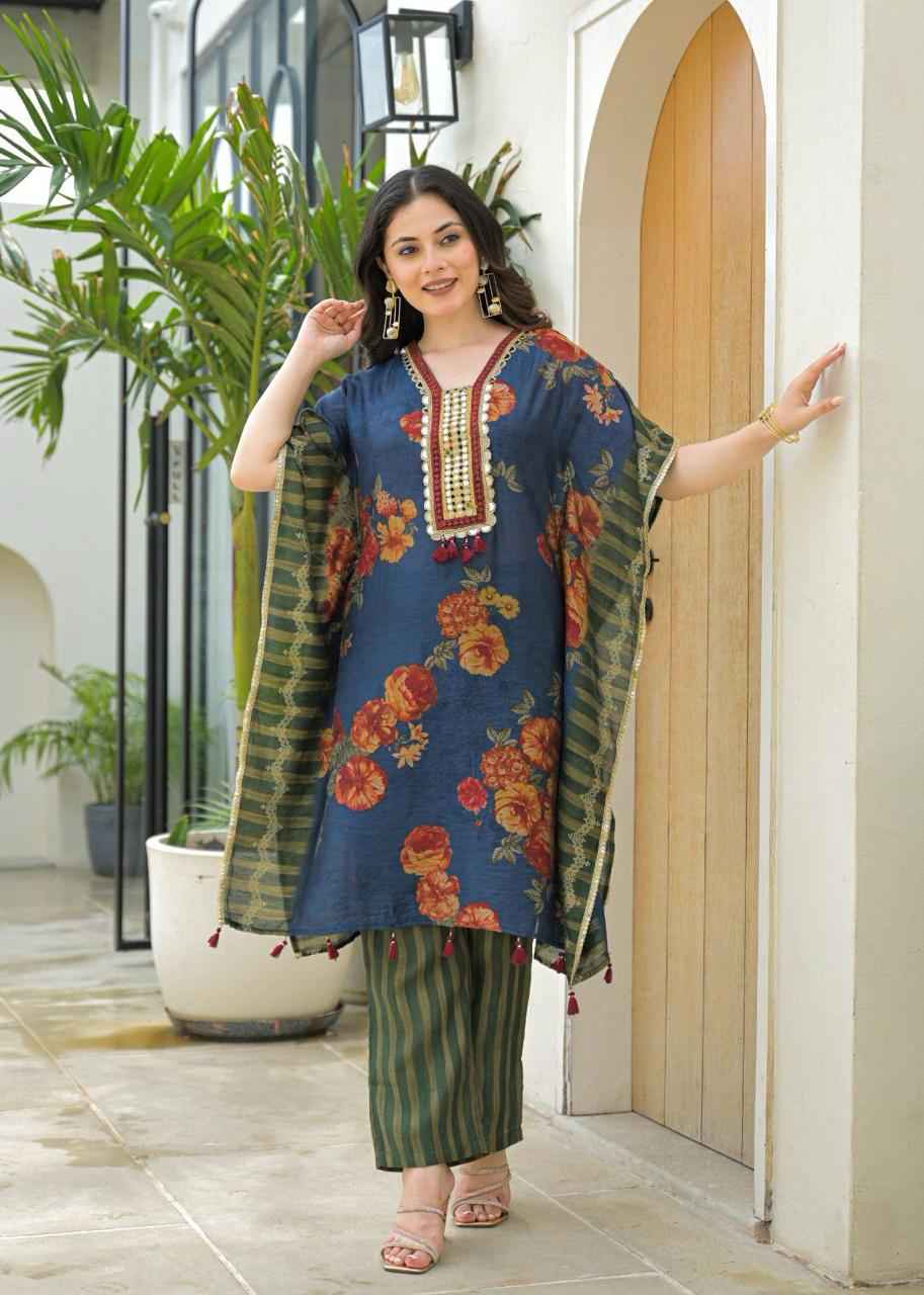 Pure Mulsin Two Piece Kaftan Set