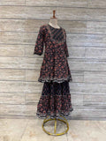 Pure Cotton Floral Print Three Piece Sharara Sets