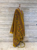 Pure Cotton A Line Three Piece Anarkali Suits