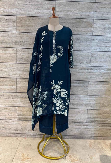 Festival Wear Pure Silk Crepe Dupatta Set (Copy)