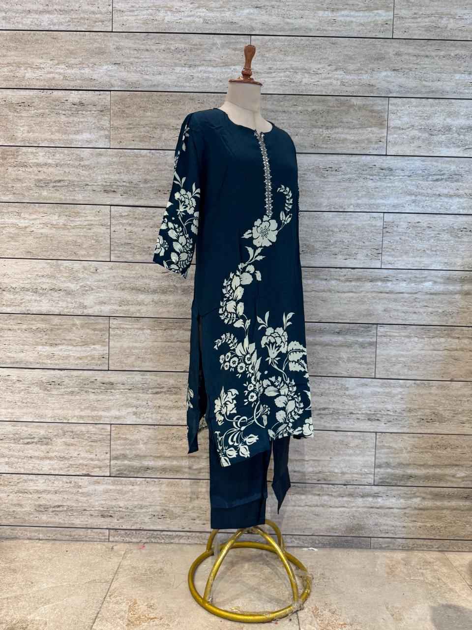 Festival Wear Pure Silk Crepe Dupatta Set (Copy)