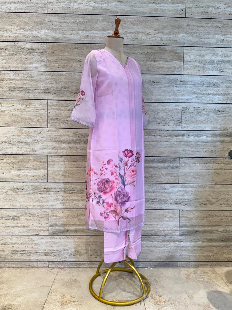 Festival Wear Three Piece Organza Dupatta Set FW003
