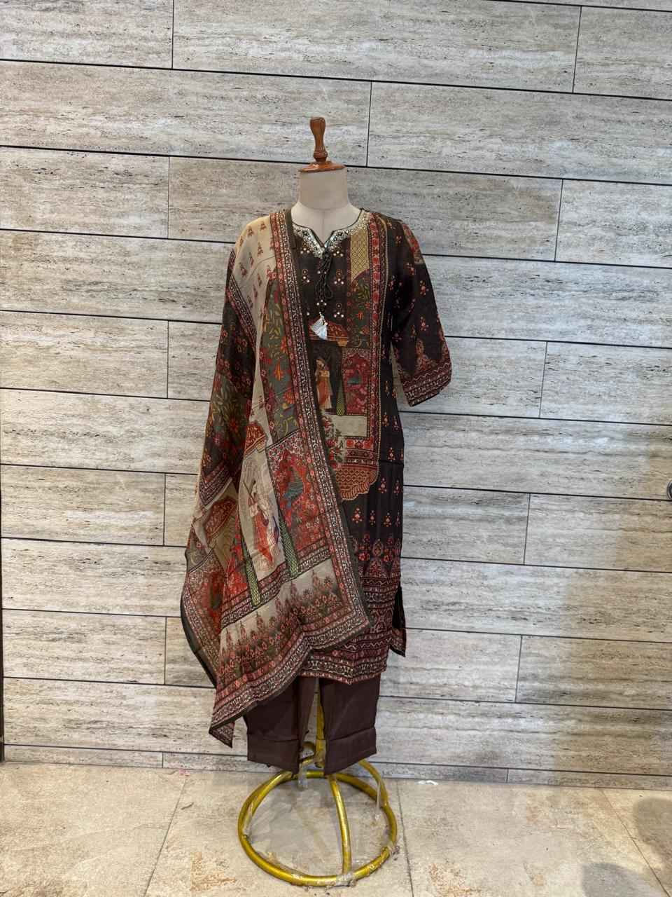 Festival Wear  Pure Shimmer  Dupatta Set