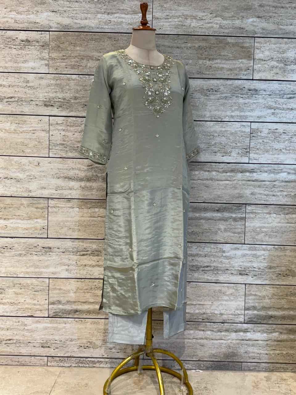 Festival Wear Pure Shimmer Dupatta Set With Embroidery
