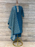 Festival Wear Pure Chanderi  Dupatta Set With Embroidery