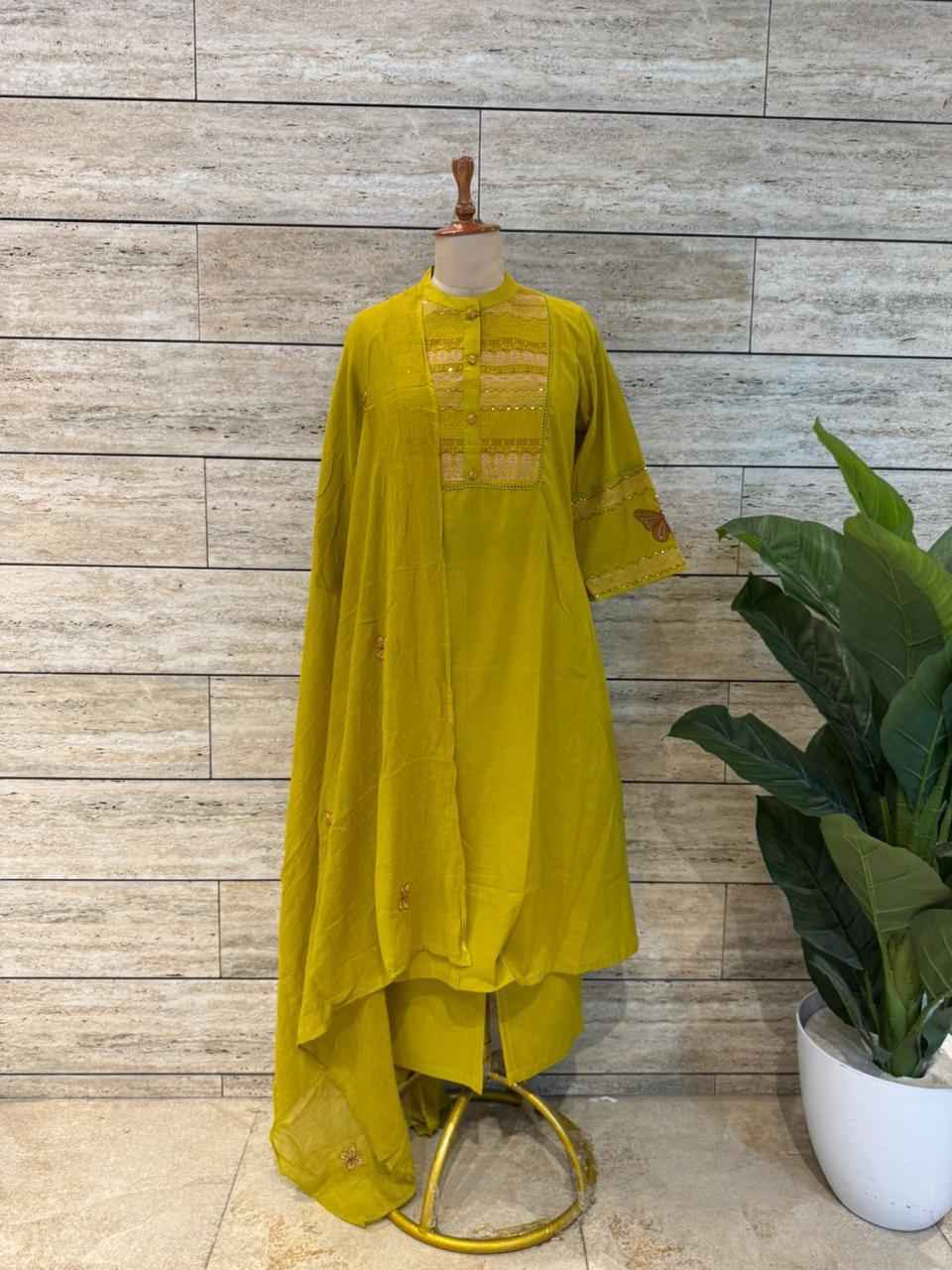 Pure Cotton Embroidery Work Dupatta Set
