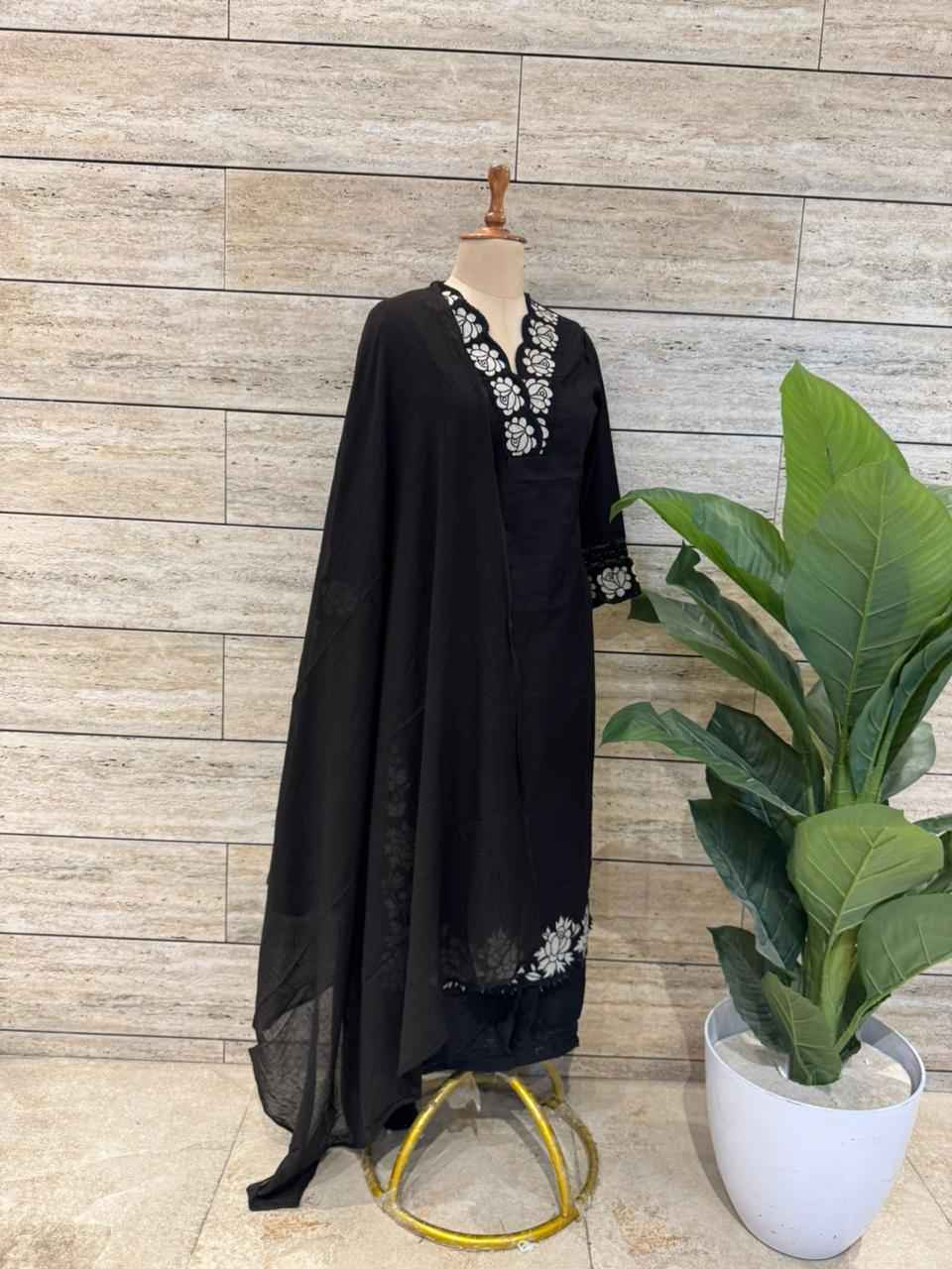 Pure Cotton Three Piece Dupatta Set