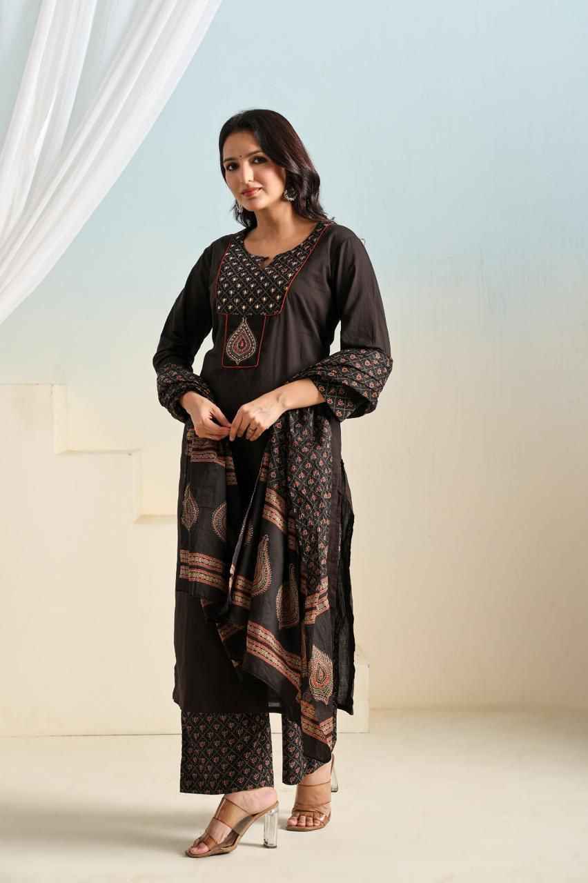 pure cotton dupatta set with plazo