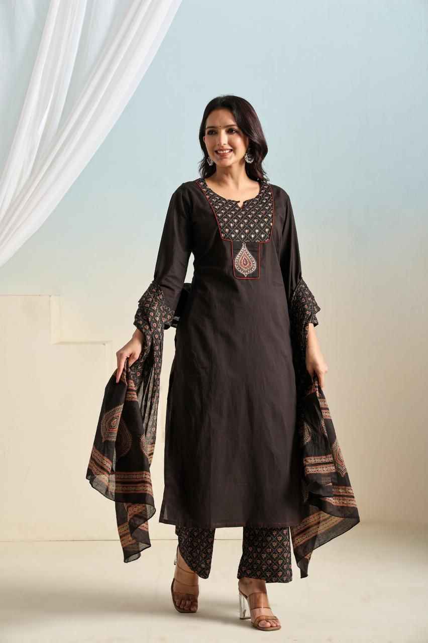 pure cotton dupatta set with plazo