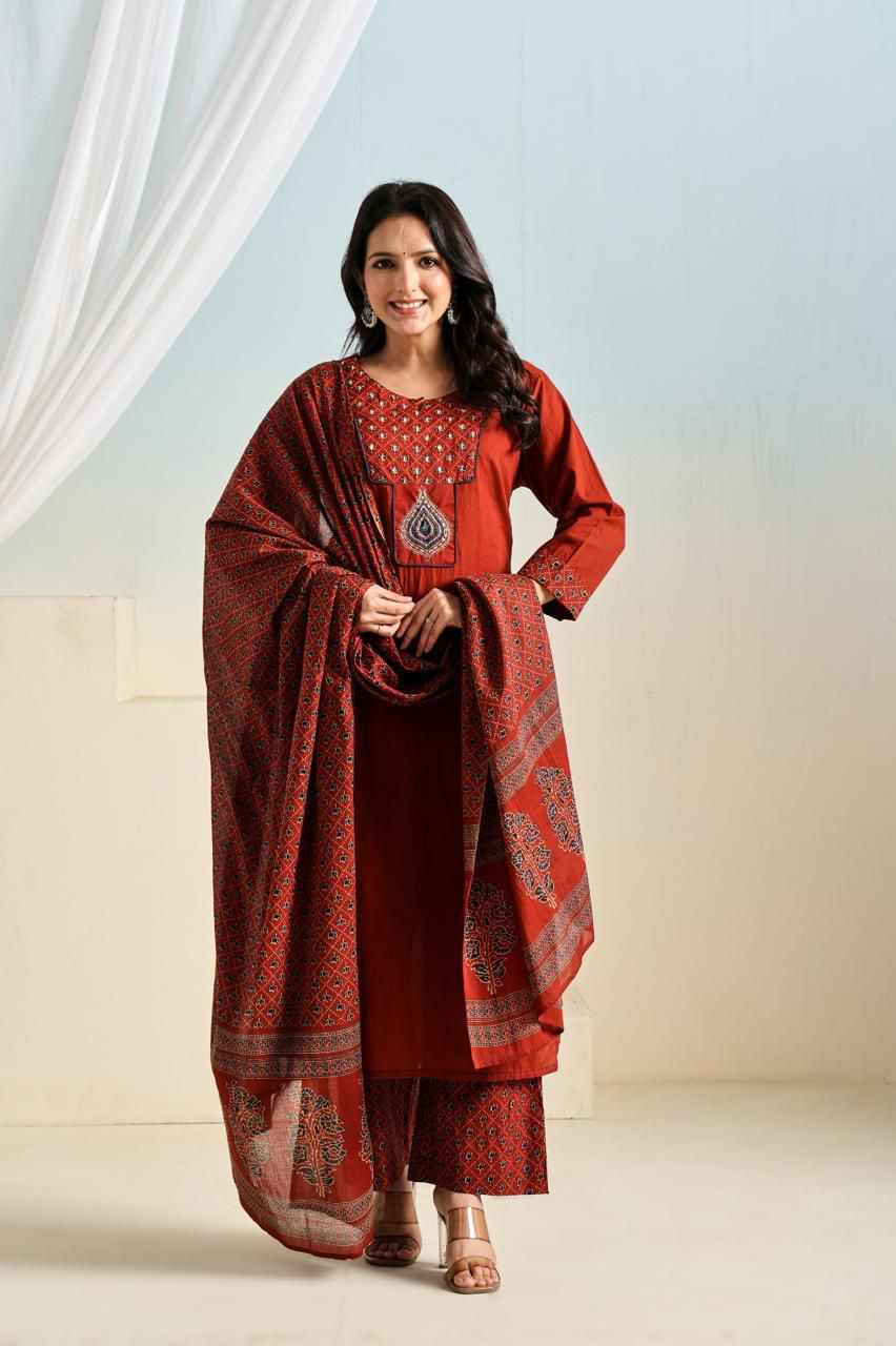 pure cotton dupatta set with plazo