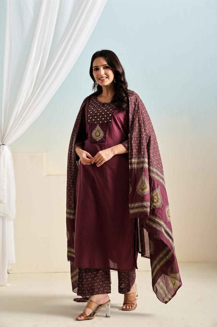 pure cotton dupatta set with plazo