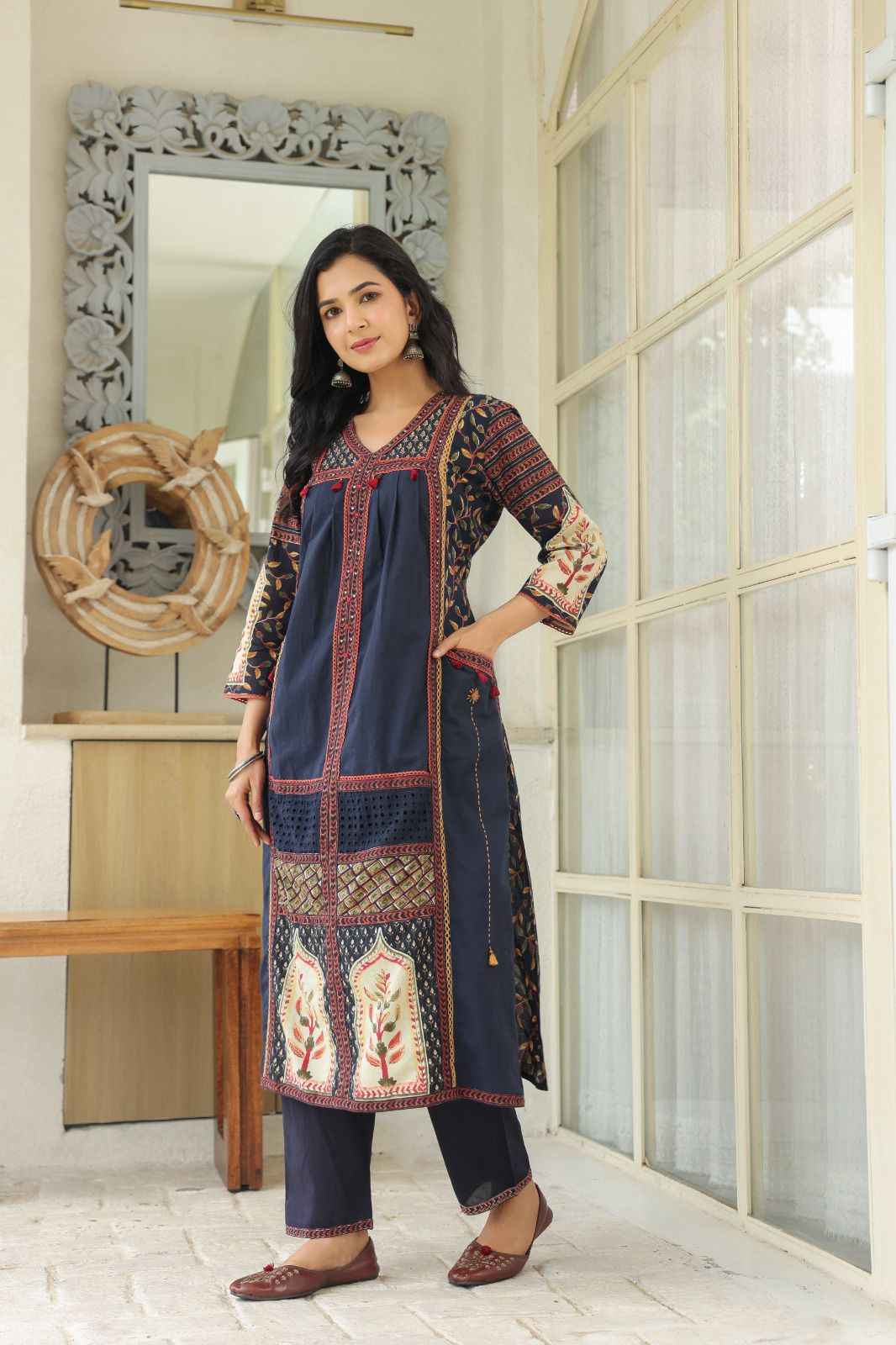 Pure Cotton Digital Print Two Piece Pant Set