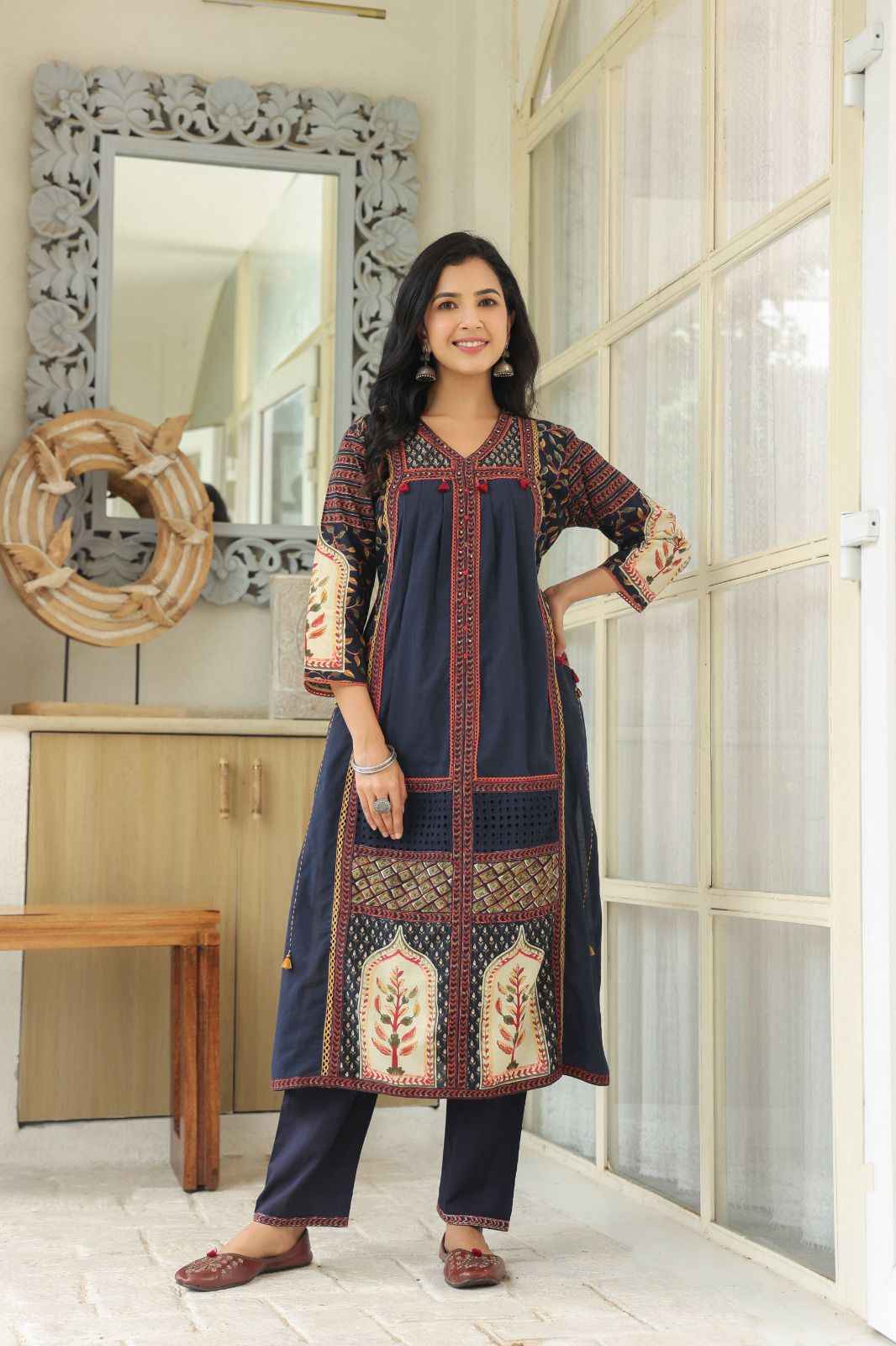 Pure Cotton Digital Print Two Piece Pant Set