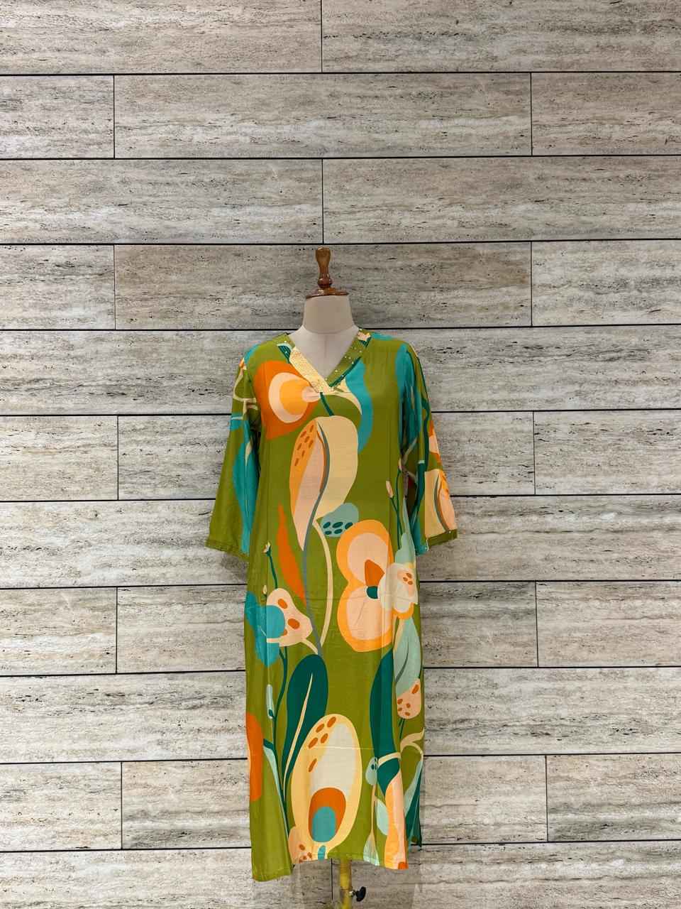 Pure Muslin Floral Print Only Kurtas Set
