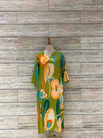 Pure Muslin Floral Print Only Kurtas Set