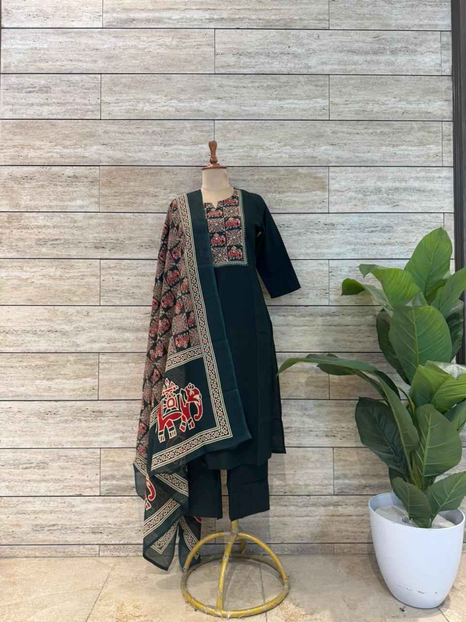 Pure Cotton Straight Dupatta Set CS085