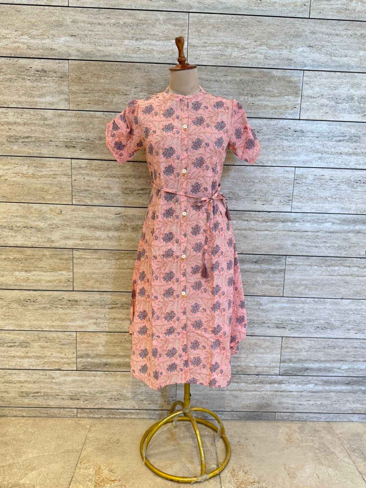 Pure Cotton  Floral Print Midi One Price Dress