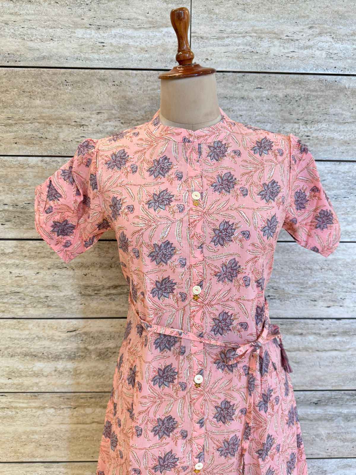 Pure Cotton  Floral Print Midi One Price Dress