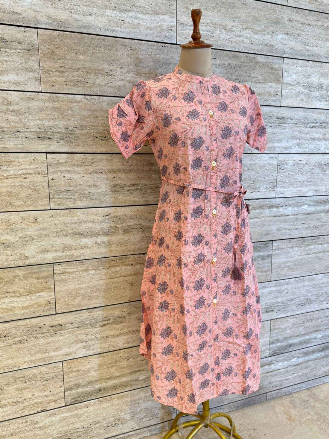 Pure Cotton  Floral Print Midi One Price Dress