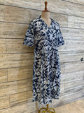 Pure Cotton Floral Print Midi One Price Dress
