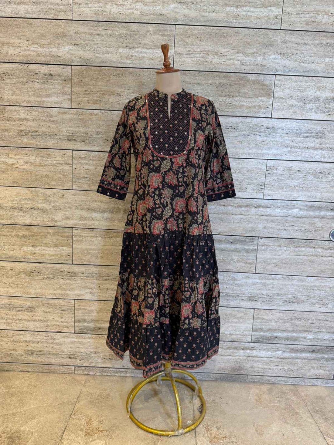 Pure Cotton Floral Print Midi One Price Dress