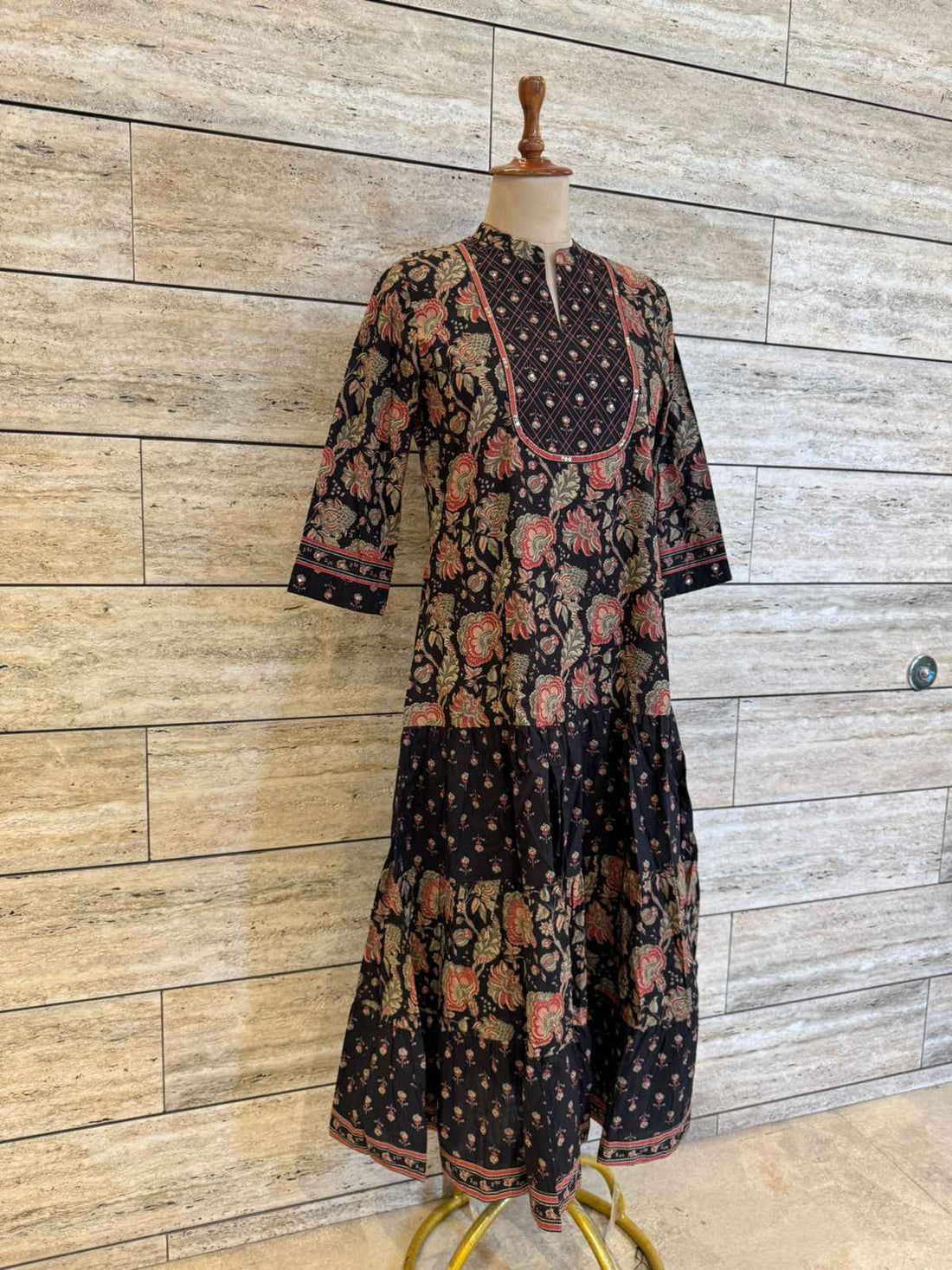 Pure Cotton Floral Print Midi One Price Dress
