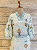 Pure Cotton Floral Print Midi One Price Dress