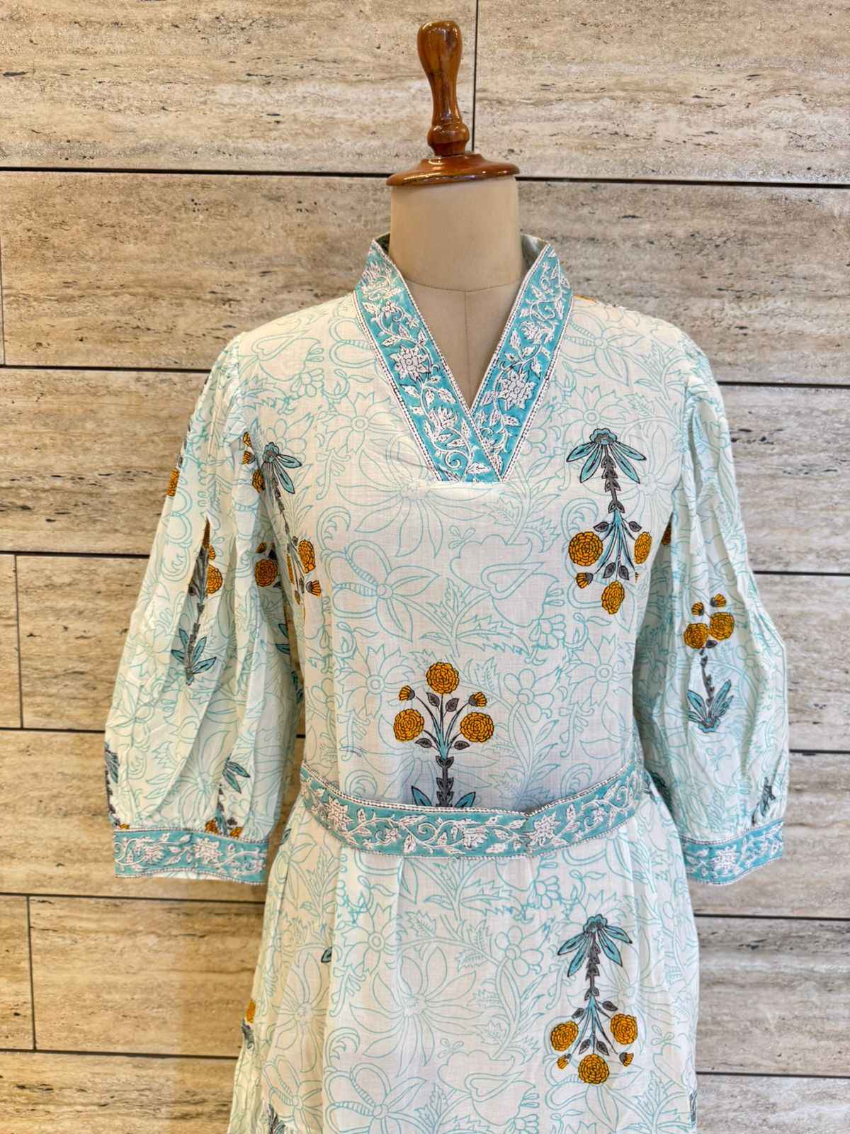 Pure Cotton Floral Print Midi One Price Dress