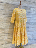 Pure Cotton Floral Print Midi One Price Dress