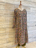Pure Cotton Ajrakh Print Two Piece Pant Set With Long Sleeve