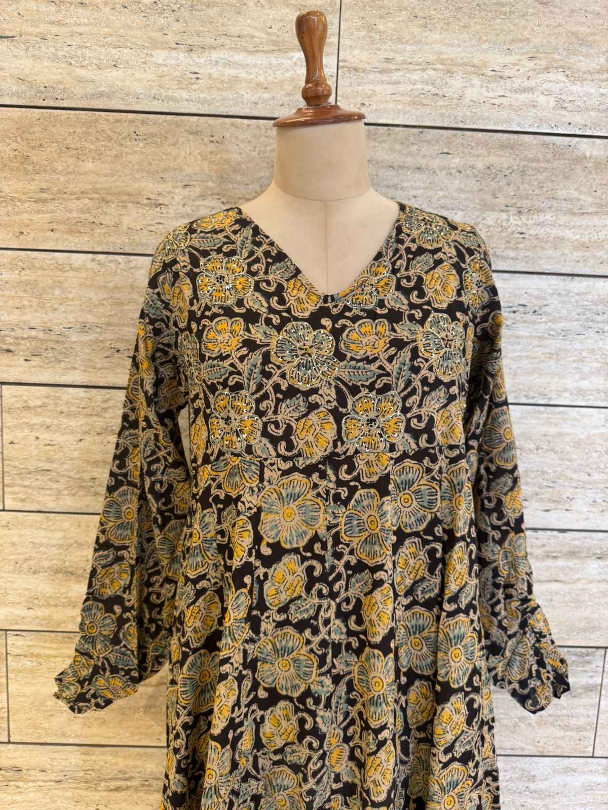 Pure Cotton Ajrakh Print Two Piece Pant Set With Long Sleeve