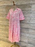 Pure Cotton Floral Print One Piece Dress