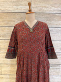 Pure Cotton Floral Print One Piece Dress