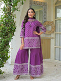 Pure Cotton Bandhez Print Sharara Set