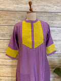 Pure Muslin Two Piece Pant Set With Embroidery