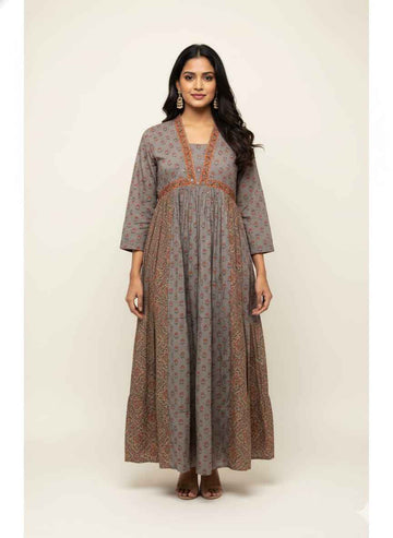 Pure Cotton Maxi Gowns with Floor Length GN008