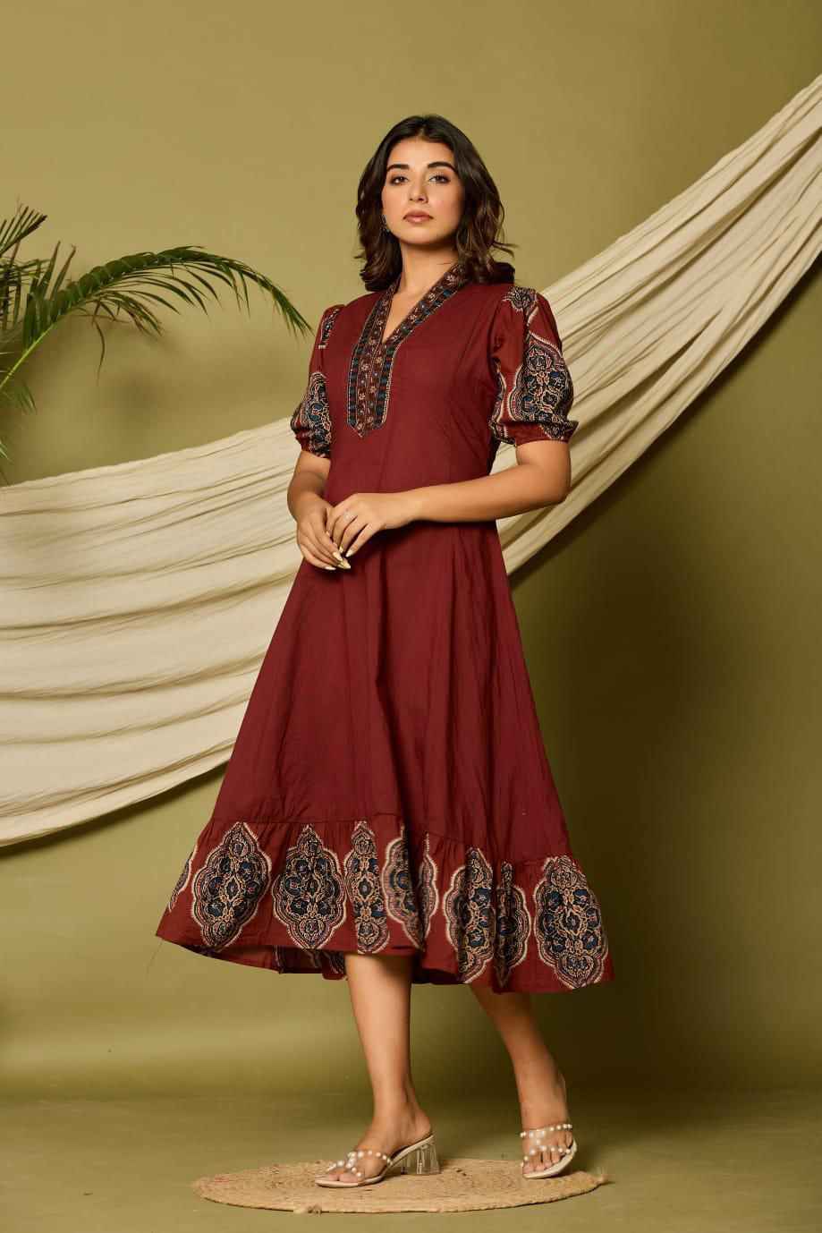 Pure Cotton Flair One Piece Dress SD038